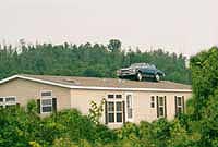 car parked on roof